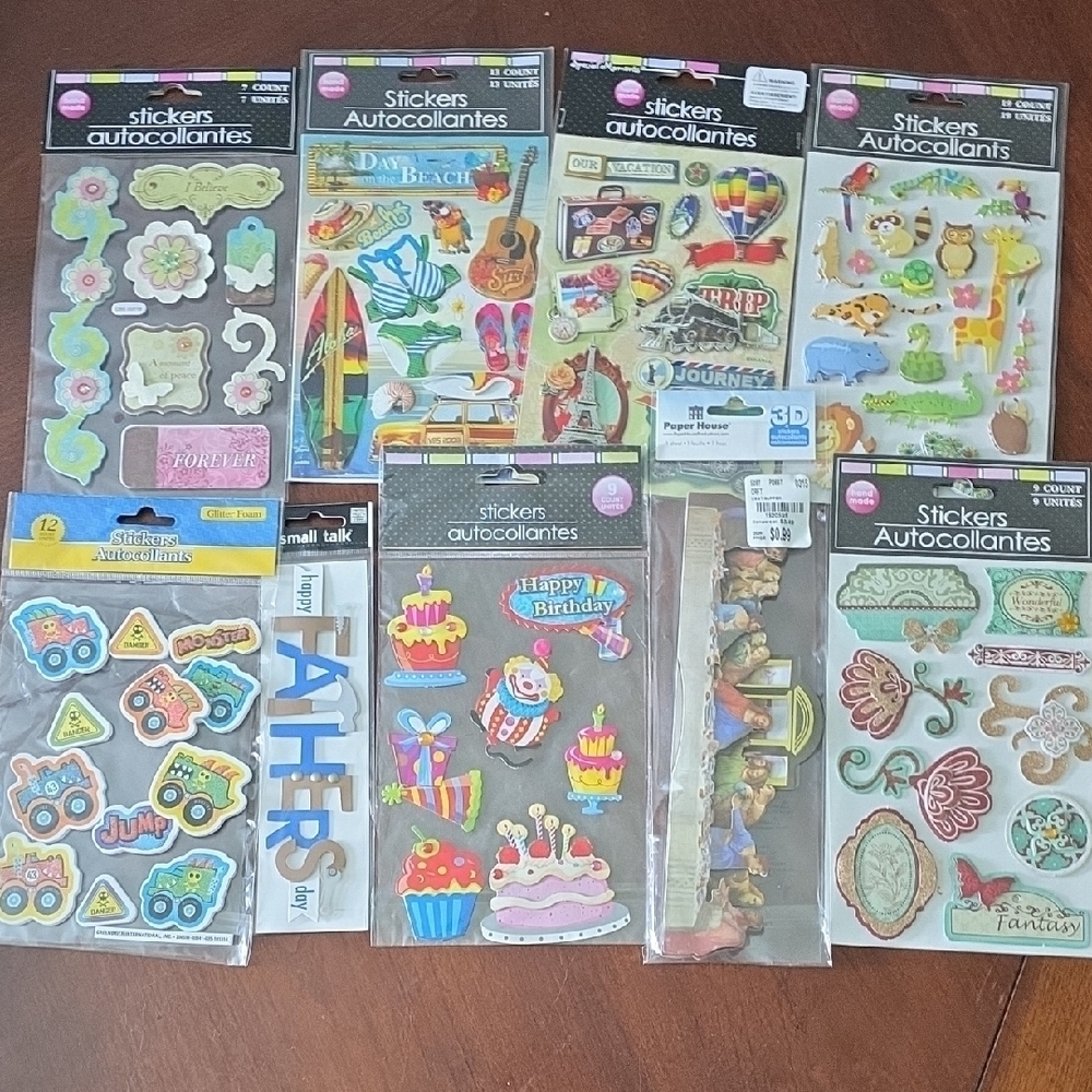(J50) 28 Assorted Sticker Pack for Arts & Crafts/Scrapbooking Bundle - Picture 4 of 5